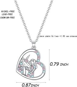 img 3 attached to 🦄 Sparkling Unicorn Necklace: Exquisite Austrian Crystal Jewelry for Women, Teen Girls - Ideal Christmas/Birthday Gifts for Daughter, Granddaughter and Niece