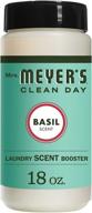 🌿 mrs. meyer's clean day laundry scent booster: 18 oz basil scented cruelty-free formula logo