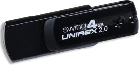 img 2 attached to Unirex Swing 4GB USB 2.0 Thumb Drive, Black - Memory Stick Storage for Computer, Tablet, or Laptop