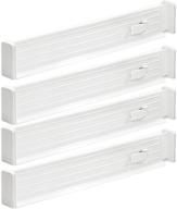 📦 mdesign expandable kitchen drawer organizer, adjustable divider for efficient pantry and cabinet storage – ligne collection, 4 pack - white логотип