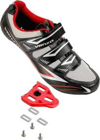 img 4 attached to 🚴 Venzo Women's Cycling Shoes - Compatible with Peloton, Shimano SPD & Look ARC Delta – Ideal for Indoor Road Racing and Exercise Bikes