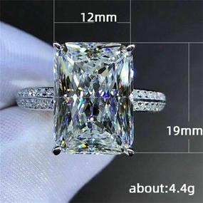 img 1 attached to Sterling Princess Simulated Dazzling Engagement Women's Jewelry