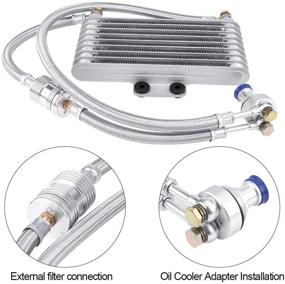 img 1 attached to 🔥 Efficient Cooling for Honda CB CG Engines: Motorcycle Engine Oil Cooler Kit - 125ml Aluminum Cooling Radiator System