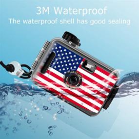 img 3 attached to Waterproof 35mm Film Camera for Snorkeling, Manual Exposure, Reloadable (Flag) - Film Not Included
