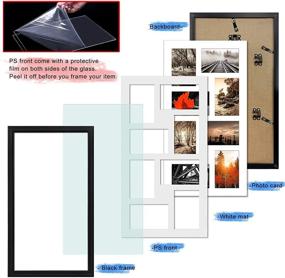 img 3 attached to 🖼️ QUTREY 4x6 Black Collage Picture Frames: Set of 2, 8 Openings Matted Frame for 4x6 Pictures - Display 16 Multi Photos on Wall