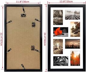 img 2 attached to 🖼️ QUTREY 4x6 Black Collage Picture Frames: Set of 2, 8 Openings Matted Frame for 4x6 Pictures - Display 16 Multi Photos on Wall