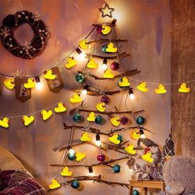 img 1 attached to 🦆 20 LED Kids Room String Lights for Holiday Decor - Duck Themed Party, Bedroom, Living Room, Yard, Garden, Dorm - Squeeze Sound Squeaky