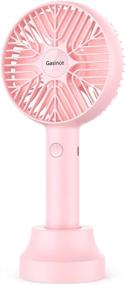 img 4 attached to ✨ Gasince Handheld Fan Mini - Small Personal Portable Fan, USB Desk Fan - Rechargeable Eyelash Fan for Makeup - 8-13 Hours Operation - Small Makeup Eyelash Fan for Women and Girls - Outdoor and Indoor Use (Pink)