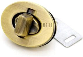 img 4 attached to 🔒 Premium Oval Twist Turn Locks Purse Closure - CRAFTMEMORE Leathercraft Accessory (Medium 28x22 mm, Brushed Brass)