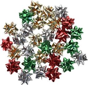 img 1 attached to 🎁 120 Self-Adhesive Christmas Bows in Red, Green, Silver, and Gold - Includes Large, Medium, Small, and Mini Sizes for Presents, Wreaths, Wrapping Holiday Gifts - 24 of 4", 30 of 3", 30 of 2", and 36 of 1" Bows