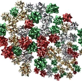img 2 attached to 🎁 120 Self-Adhesive Christmas Bows in Red, Green, Silver, and Gold - Includes Large, Medium, Small, and Mini Sizes for Presents, Wreaths, Wrapping Holiday Gifts - 24 of 4", 30 of 3", 30 of 2", and 36 of 1" Bows