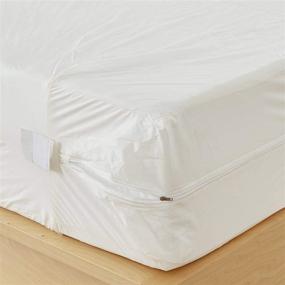 img 2 attached to 🛏️ Bargoose Zippered Mattress Cover - Waterproof Vinyl Bed Protector for Twin Beds with 9" Deep Pocket - Guards Against Bed Bugs, Liquids, and More - Premium Box Spring Encasement with Brushed Silk Finish