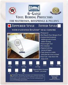 img 4 attached to 🛏️ Bargoose Zippered Mattress Cover - Waterproof Vinyl Bed Protector for Twin Beds with 9" Deep Pocket - Guards Against Bed Bugs, Liquids, and More - Premium Box Spring Encasement with Brushed Silk Finish