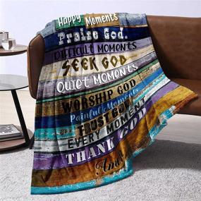 img 4 attached to 📖 OUXIOAZ Bible Verse Blanket: Healing Inspirations Gift for Women & Men