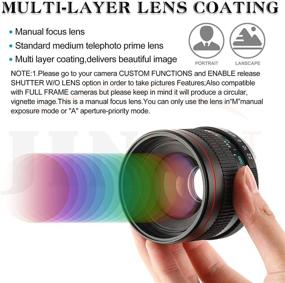 img 2 attached to 📷 JINTU 85mm F1.8 Portrait Prime Telephoto Lens for Canon EF SLR Camera 4000D 2000D 1200D 1100D 1300D 90D 80D 60D 70D 7D Mark II 5D Mark III 650D 750D 700D 550D 200D