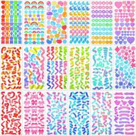 🎨 vibrant style: 18 sheets colorful letter sticker alphabet self adhesive korean sticker heart ribbon star sticker love decorative sticker bulk diy decor sticker for art craft greeting card scrap book logo