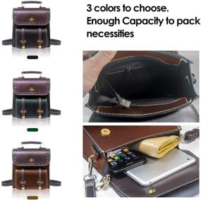 img 3 attached to 🎒 Stylish Women's Leather Convertible Designer Backpack with Matching Handbags & Wallets