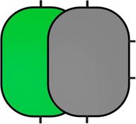 маленький переносной задник selens: двухсторонний серый и зеленый экран 2 в 1 с небольшой сумкой | идеален для стриминга на youtube, фотографии товаров, виртуальных видеозвонков zoom | 39x59 дюймов / 1 м × 1.5 м логотип