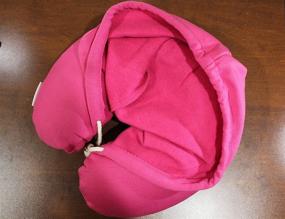 img 4 attached to 🌸 SleepOptimal Luxury Hoody Memory Foam Travel Pillow in Pink - Ultimate Comfort for Your Travels