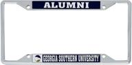 🦅 officially licensed alumni georgia southern university gsu eagles metal license plate frame - ideal for front or back of car logo
