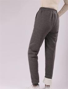 img 1 attached to PEHMEA Women's Sherpa Lined 👖 Fleece Joggers Pants: Cozy Athletic Workout Sweatpants