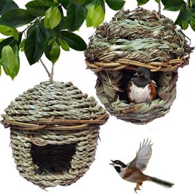 img 4 attached to Hand Woven Teardrop Eco Friendly Roosting Hut Birds