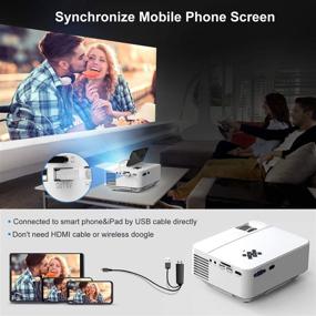 img 3 attached to 🎬 TOPVISION 5500L Mini Projector for Outdoor Movies, Full HD 1080P Support, Portable Video Projector Compatible with Fire Stick, HDMI, VGA, USB, AV, Laptop, PS4