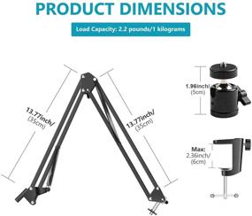 img 3 attached to 📸 Anivia Webcam Stand: Flexible Scissor Arm Clamp Mount for W8 W5 C922 C930e C930 C920 C615 Cameras