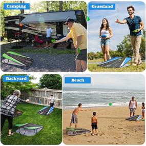 img 2 attached to 🌽 Gonex Collapsible Cornhole Set - Portable Corn Hole Boards for Outdoor Toss Game