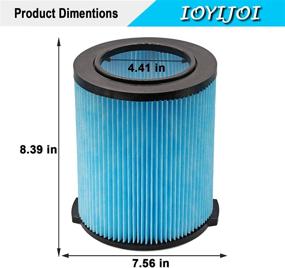 img 1 attached to 🔍 High-Quality VF5000 Pleated Paper Replacement Filter for Ridgid 6-20 Gallon Wet Dry Vacuums - Compatible with WD1450, WD0970, WD1270, and More