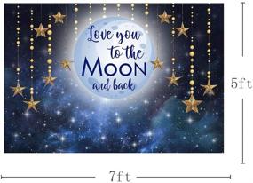 img 2 attached to Moon and Stars Night Sky Love You Gold Hanging Stars Birthday Party Banner Baby Shower Backdrops 7x5ft - MEHOFOTO Photo Background for Photography Decoration