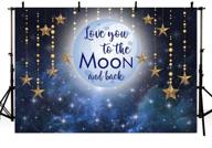 moon and stars night sky love you gold hanging stars birthday party banner baby shower backdrops 7x5ft - mehofoto photo background for photography decoration logo