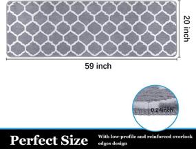 img 3 attached to 🚪 Iwanda Grey Indoor Doormat Runner - 20"x59", Non Slip & Machine Washable, Super Absorbent Entryway Floor Mat with Mud Trapper Feature