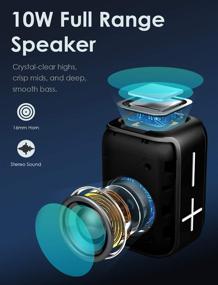 img 3 attached to Soundnova N6: 10W+ Bass Bluetooth Speaker - Small, Portable, and IP65 Waterproof with 12h Playtime - Ideal for Outdoor Activities, Shower, Camping, and Beach - Supports TF Card/U Disk - Mini Wireless Speaker