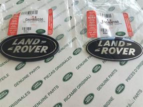 img 3 attached to 🏷️ New Genuine Parts DAG500160 + DAH500330 Land Rover Oval Badges in Black on Silver