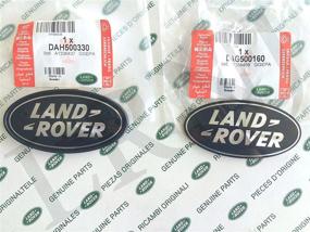 img 4 attached to 🏷️ New Genuine Parts DAG500160 + DAH500330 Land Rover Oval Badges in Black on Silver