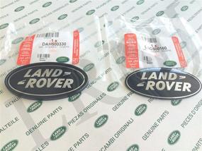 img 2 attached to 🏷️ New Genuine Parts DAG500160 + DAH500330 Land Rover Oval Badges in Black on Silver