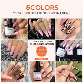 img 3 attached to 💅 Modelones Gel Nail Polish Kit: 6 Colors with 48W UV Light - Perfect Starter Kit for Beginners with LED Nail Lamp, Glossy & Matte Top/ Base Coat, No Wipe Formula & Professional Manicure Tools