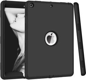 img 4 attached to Hocase iPad 9th Generation Case - Ultimate Protection for iPad 10.2 2021 - Heavy Duty Shockproof Hybrid Case - Black