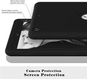 img 2 attached to Hocase iPad 9th Generation Case - Ultimate Protection for iPad 10.2 2021 - Heavy Duty Shockproof Hybrid Case - Black