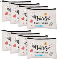 nursing makeup bags - complete nurse survival kit gift set, funny cosmetic travel pouch 👩 bag for nurse practitioners & nursing students - must-have nurse practitioner supplies for women in nursing school logo