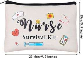 img 2 attached to Nursing Makeup Bags - Complete Nurse Survival Kit Gift Set, Funny Cosmetic Travel Pouch 👩 Bag for Nurse Practitioners & Nursing Students - Must-Have Nurse Practitioner Supplies for Women in Nursing School