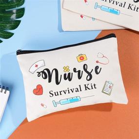 img 1 attached to Nursing Makeup Bags - Complete Nurse Survival Kit Gift Set, Funny Cosmetic Travel Pouch 👩 Bag for Nurse Practitioners & Nursing Students - Must-Have Nurse Practitioner Supplies for Women in Nursing School