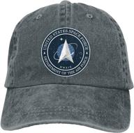 adjustable denim hat: united states space force unisex jeans baseball cap for sports logo