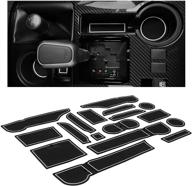 🚗 аксессуары для toyota 4runner 2010-2022: вставки для подстаканников cupholderhero premium с антискользящим покрытием, коврики для средней консоли, вставки для карманов дверей - комплект из 27 штук (2 ряда сидений, белая отделка) логотип