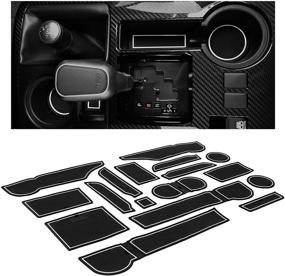 img 4 attached to 🚗 Аксессуары для Toyota 4Runner 2010-2022: вставки для подстаканников CupHolderHero Premium с антискользящим покрытием, коврики для средней консоли, вставки для карманов дверей - комплект из 27 штук (2 ряда сидений, белая отделка)