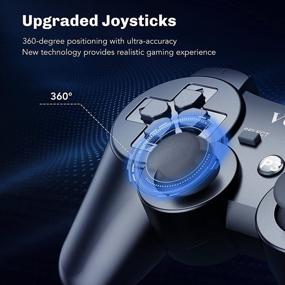 img 1 attached to 🎮 Upgraded VOYEE Wireless Controller for Playstation 3 PS3, with Joystick Enhancements/Rechargeable Battery/Motion Control/Double Shock (Black)