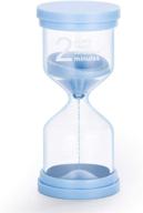 2 minute sand timer hourglass: small plastic sand clock for kids, home, brushing teeth, kitchen logo