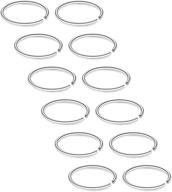 💎 scerring 12-27pcs stainless steel nose septum hoop rings lip helix cartilage tragus ear piercings: variety pack with sizes 6-10mm logo