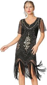 img 3 attached to Radtengle Flapper Fringed Sleeves Roaring Women's Clothing